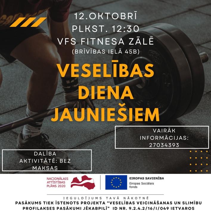 Veselības dienas jauniešiem plakāts