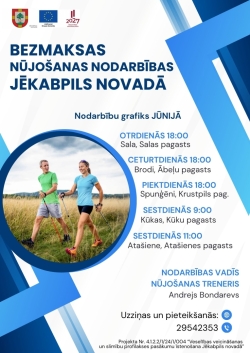 Bezmaksas nūjošanas treniņu afiša
