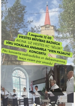 Pasākums 1. augustā Viesītes Brīvības baznīcā