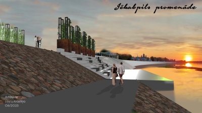 Jēkabpils promenādes vizualizācija