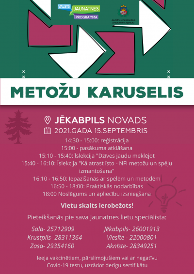 Metožu karuseļa plakāts