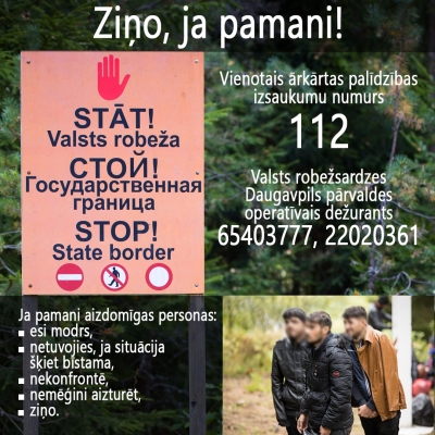 Ziņo, ja pamani iespējamus robežpārkāpējus
