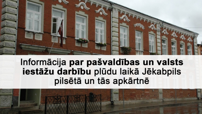 Posteris ar tekstu uz iestādes fona