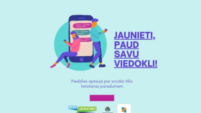 Jauniešus aicina piedalīties aptaujā