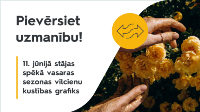 11. jūnijā spēkā stājas vilcienu kustības vasaras grafiks