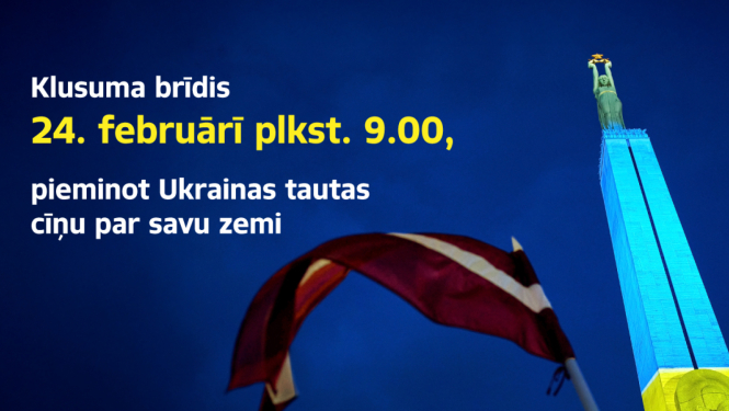 Ārlietu ministrijas aicinājums klusuma brīdim Ukrainas atbalstam