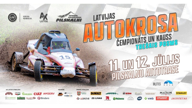Autokross Pilskalnos 2026 afiša