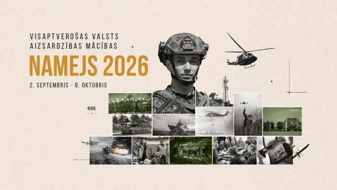 NAMEJS 2026 uzsaukuma plakāts - datumi un bilžu kolāža