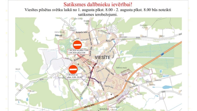 Satiksmes ierobežojumi 01.08.2026.