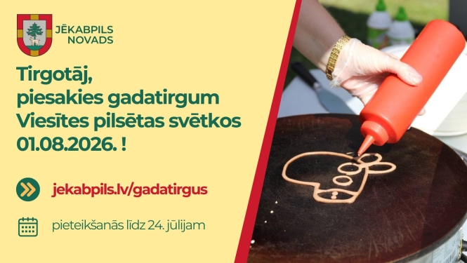 Afiša Viesītes pilsētas svētku tirgum