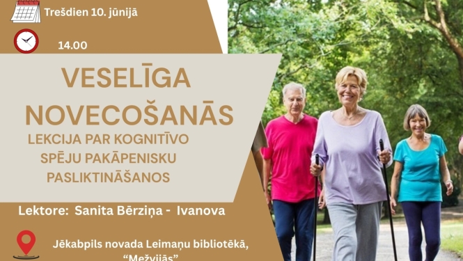 Lekcija senioriem Mežvijās afiša