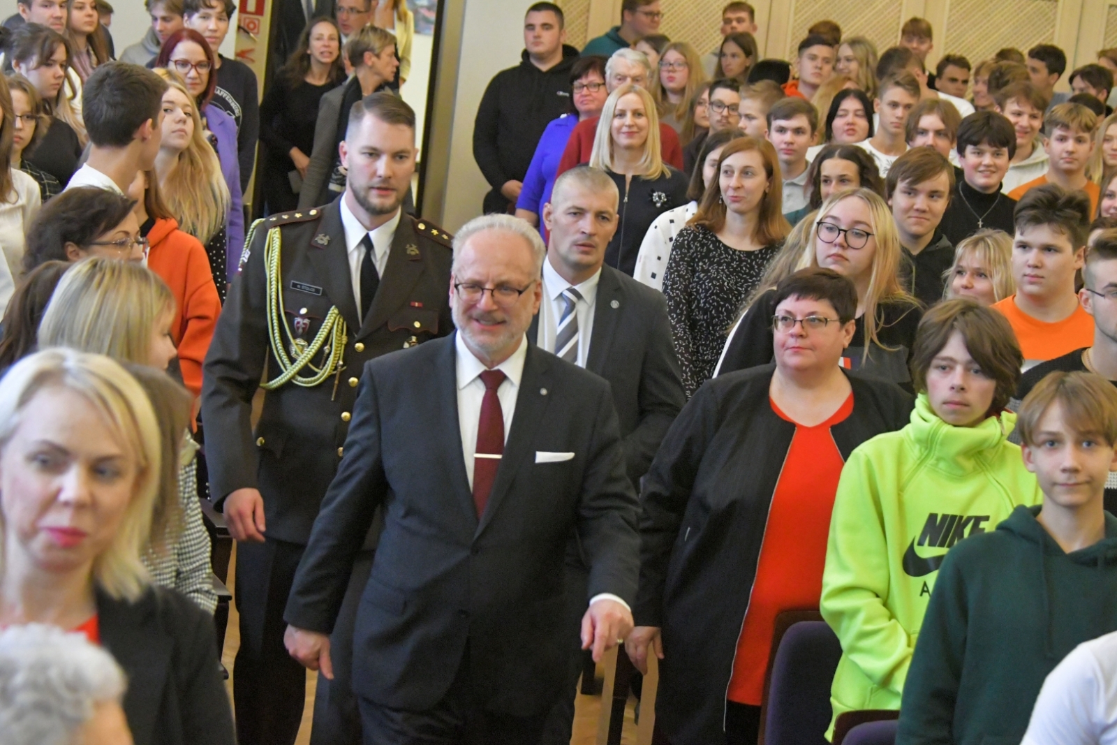 Foto no Valsts prezidenta debatēm ar jauniešiem