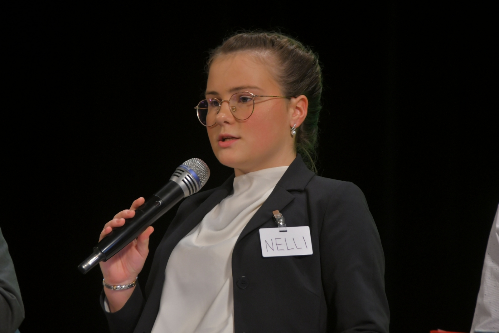 Foto no Valsts prezidenta debatēm ar jauniešiem