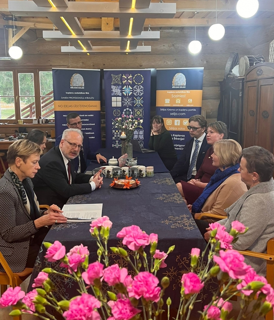 Foto no Valsts prezidenta Egila Levita vizītes Jēkabpils novadā