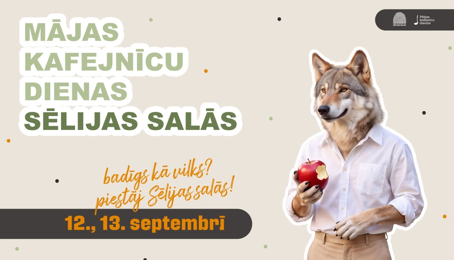 afiša - Mājas kafejnīcu dienas Sēlijas salās un klāt vilka bilde
