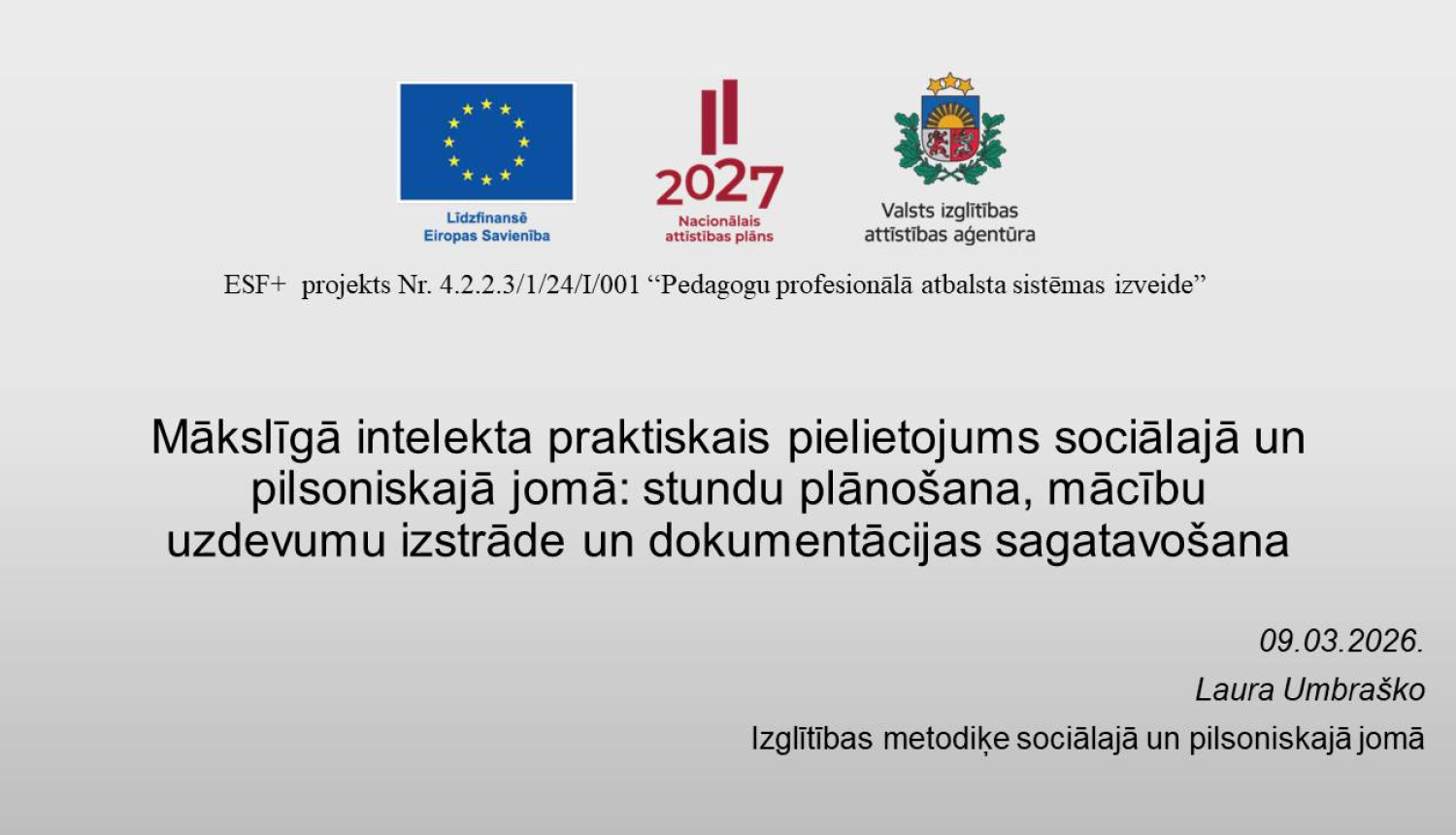 Projekta slaids