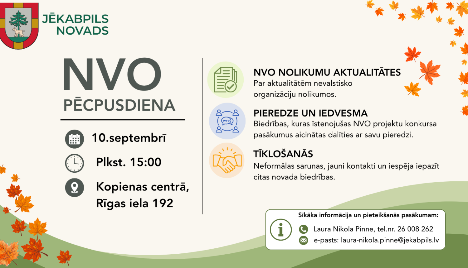 NVO pēcpusdiena 10. septembrī