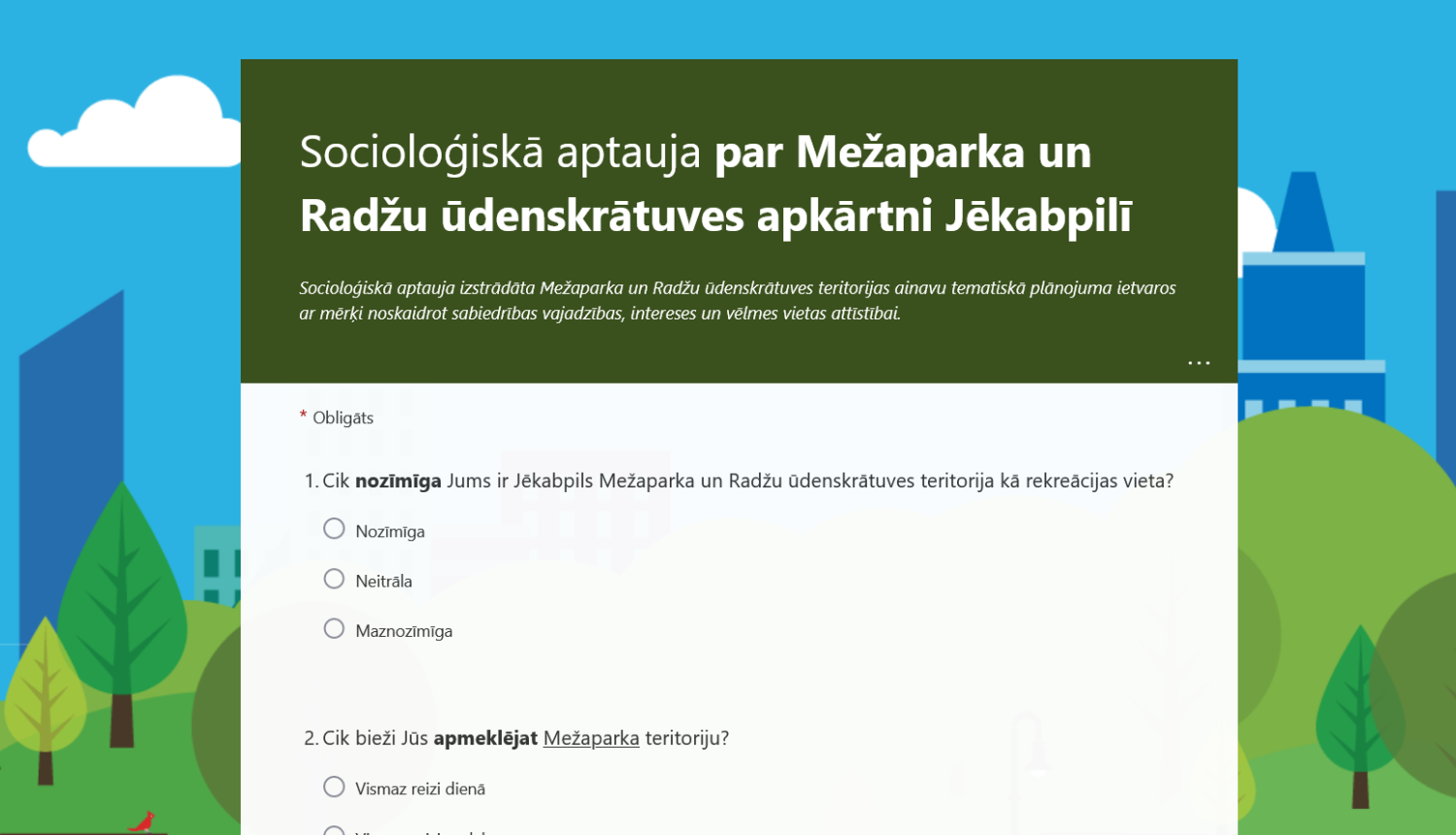 Aptaujas ekrānšāviņš