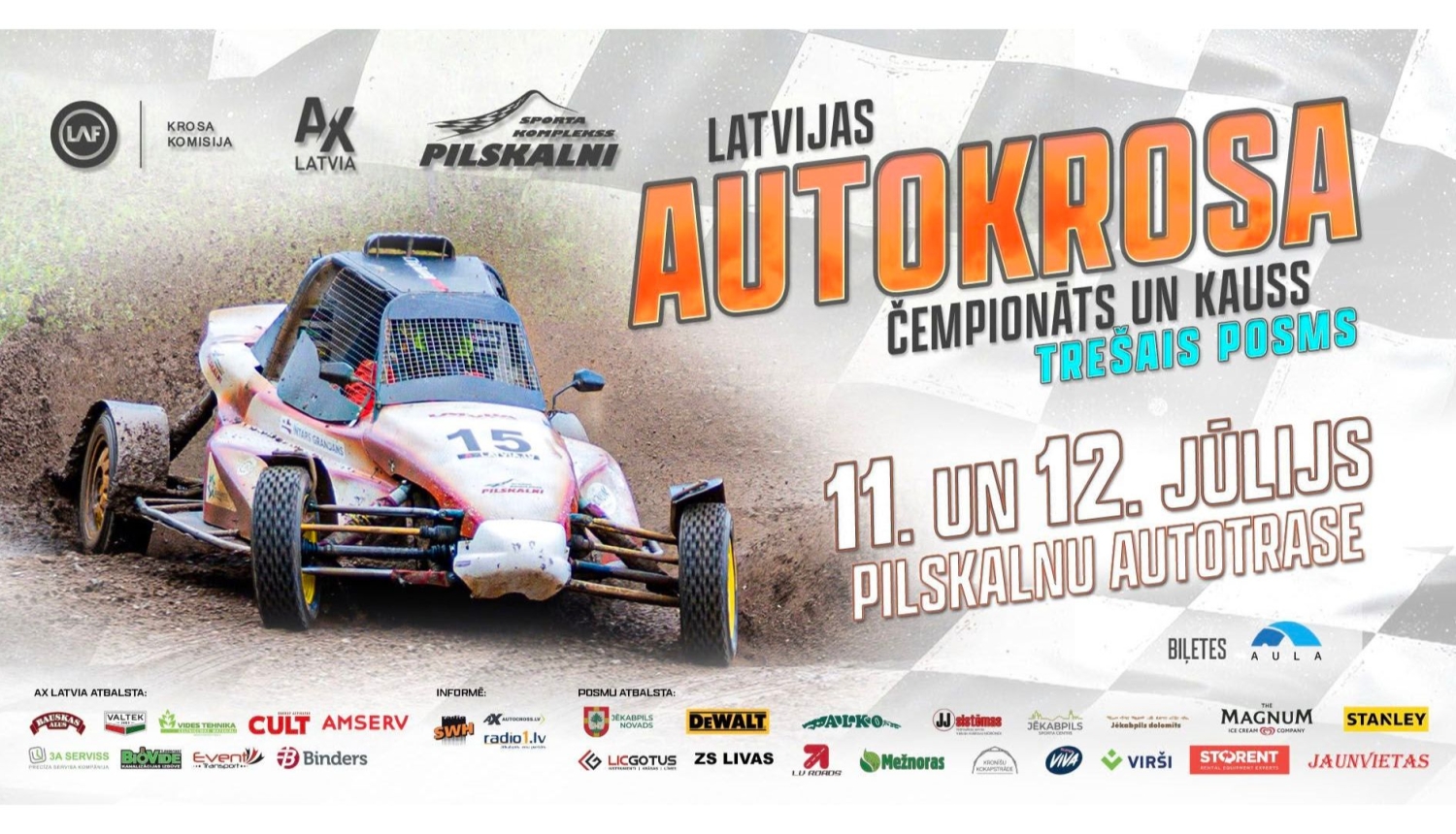 Autokross Pilskalnos 2026 afiša