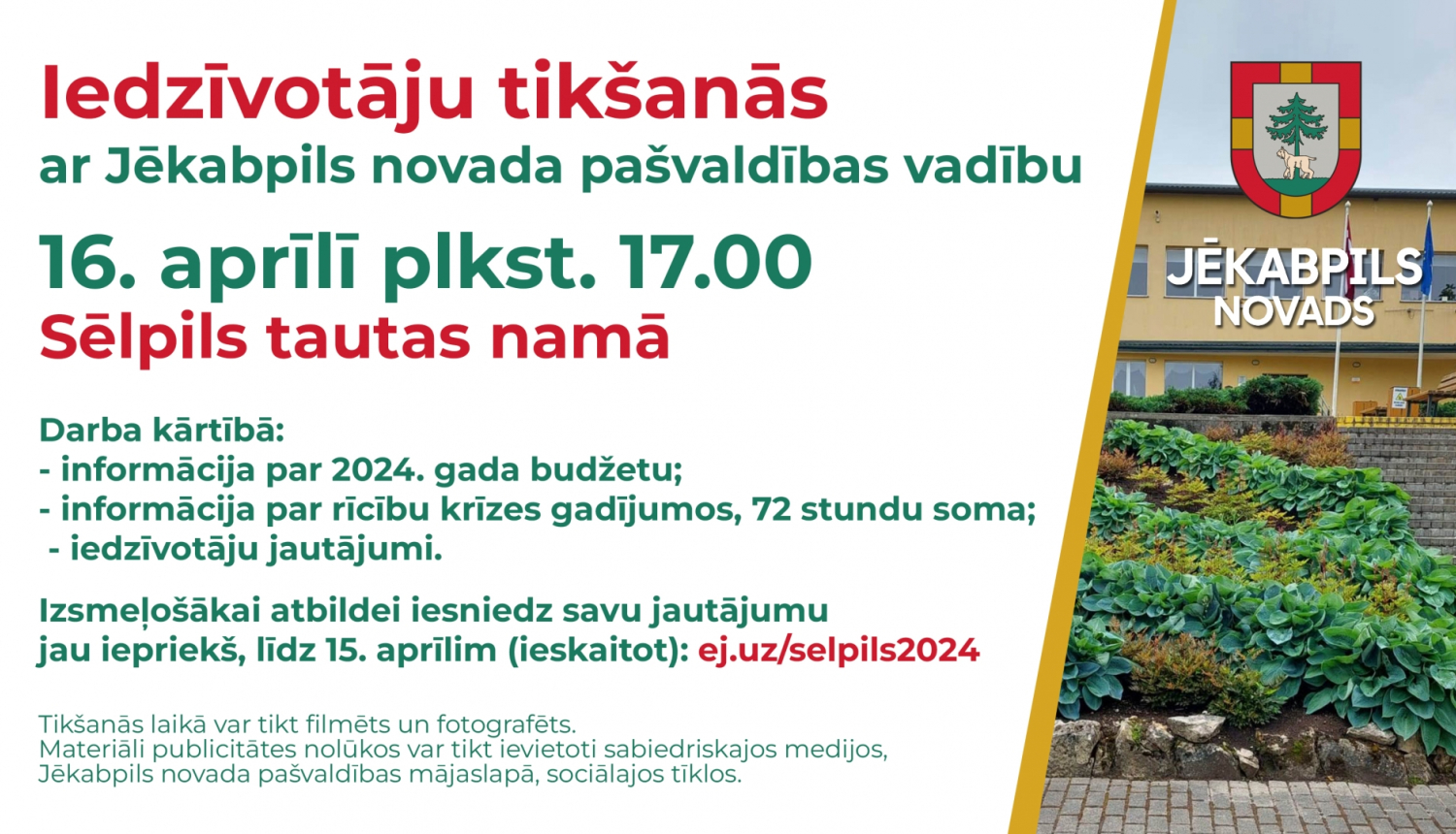 Iedzīvotāju tikšanās posteris