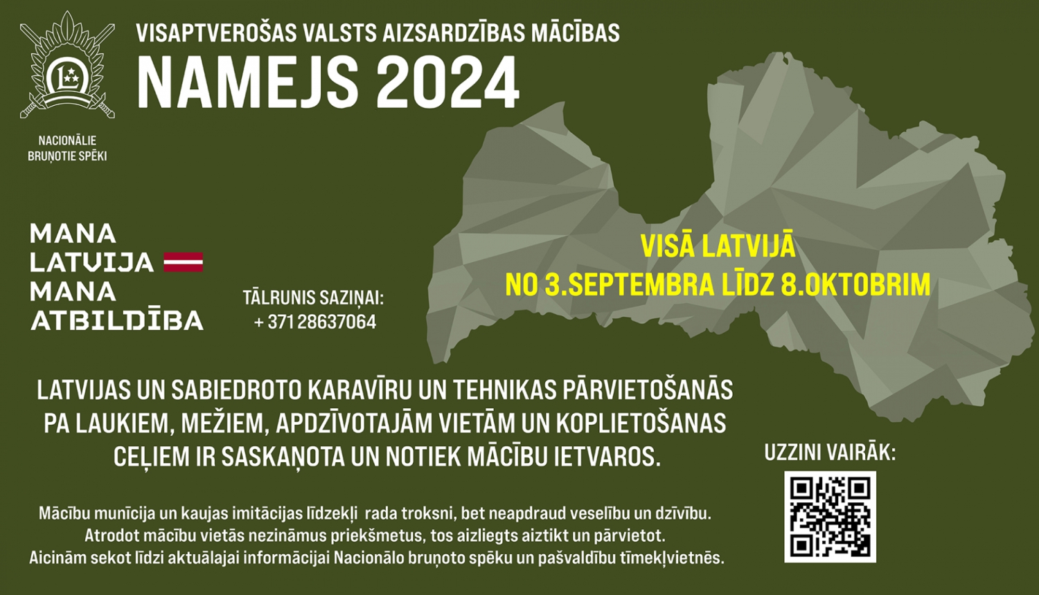 Namejs 2024 mācību plakāts