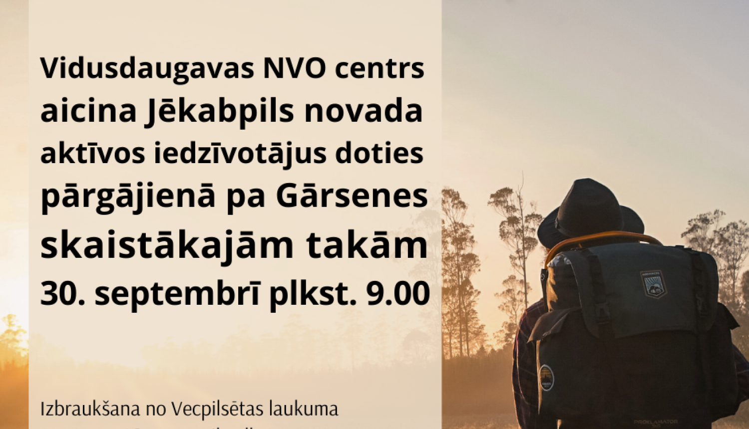 Pārgājiens - informatīva afiša