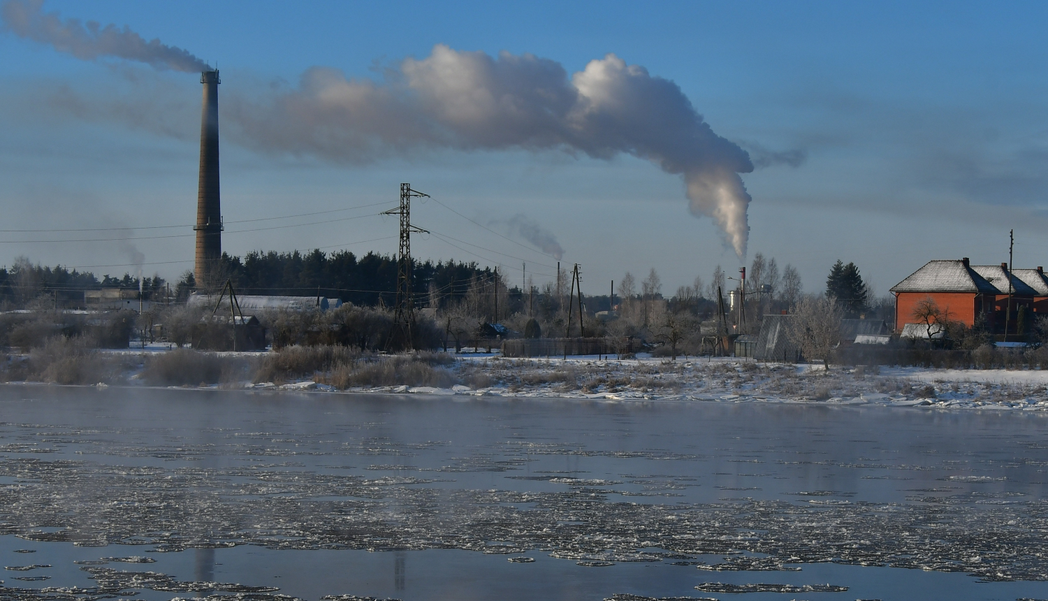 Daugava pie Jēkabpils ziemā