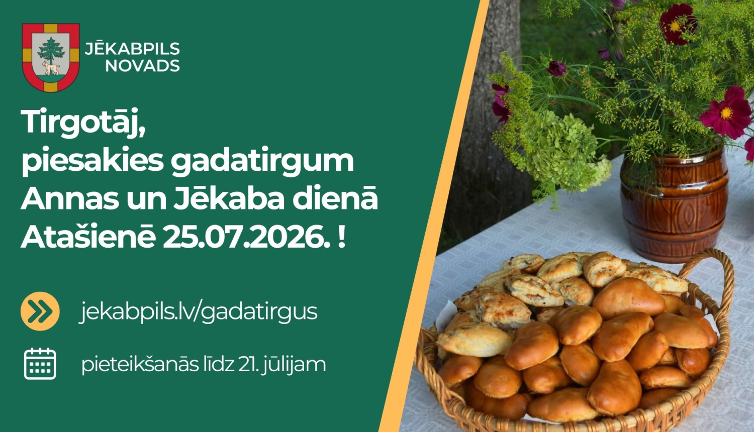 Piesakies tirgum Atašienē