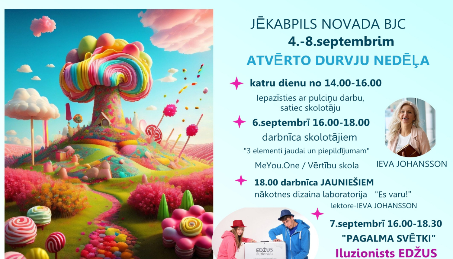 Atvērto durvju dienas plakāts