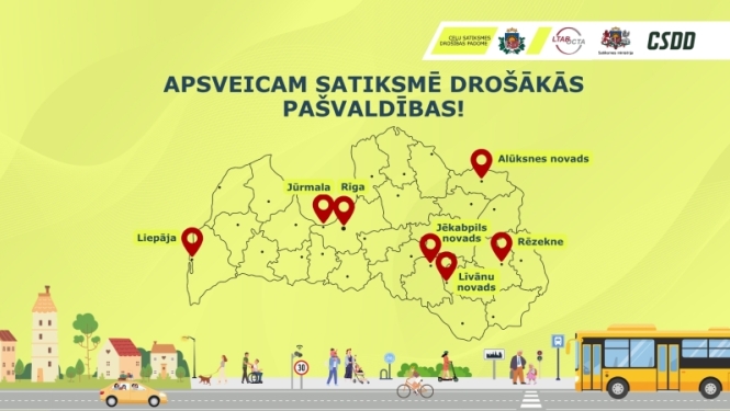Satiksmē drošākās pašvaldības 2025. gadā