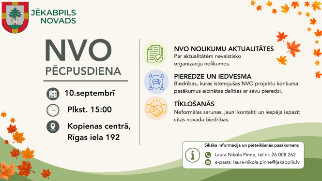 NVO pēcpusdiena 10. septembrī