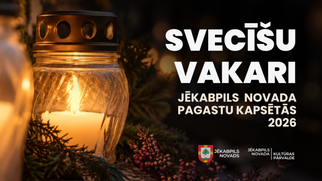 Plakāts par svecīšu vakariem 2026