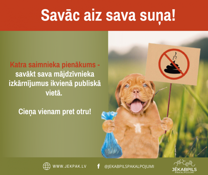 Jēkabpilī izvietoti 10 specializētie konteineri, kas paredzēti suņu izkārnījumu izmešanai