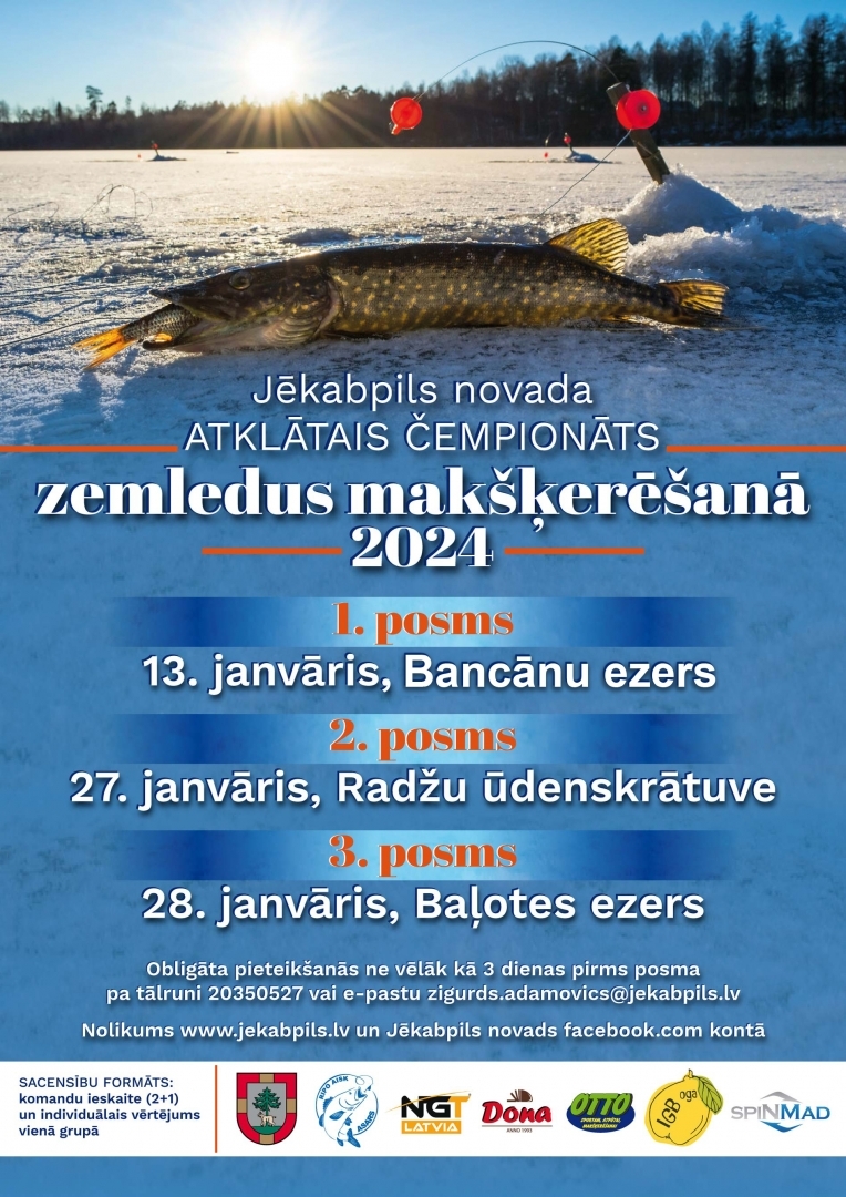 Makšķerēšanas sacensību plakāts