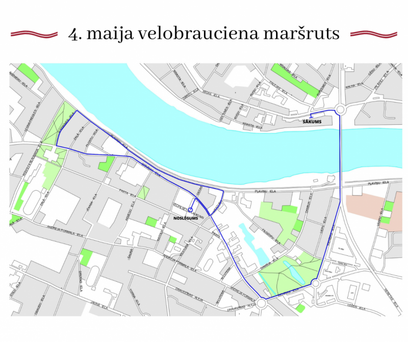 04.05.2022. velobrauciena maršruts Jēkabpilī