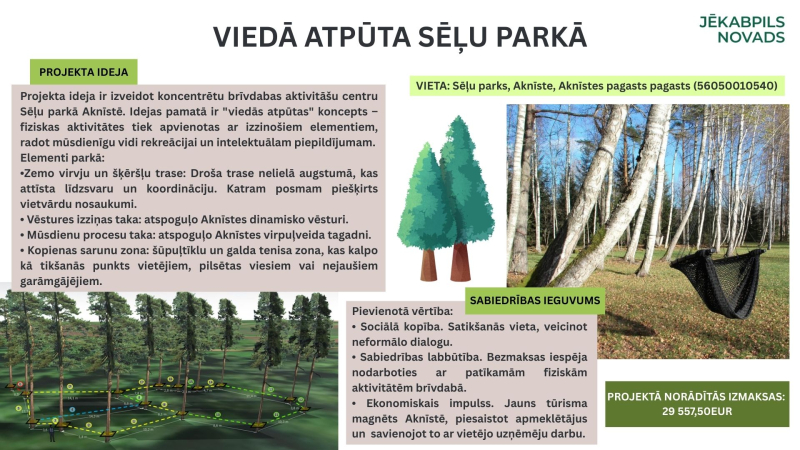Viedā atpūta Sēļu parkā