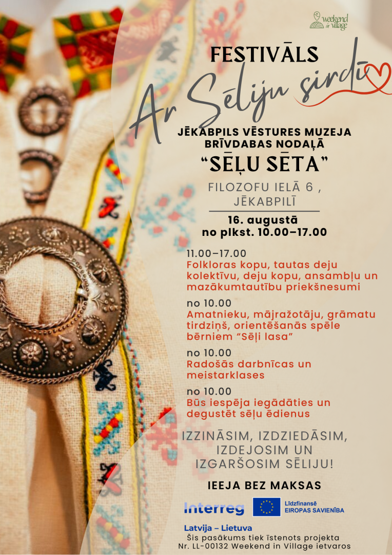 Afiša festivālam "Ar Sēliju sirdī"