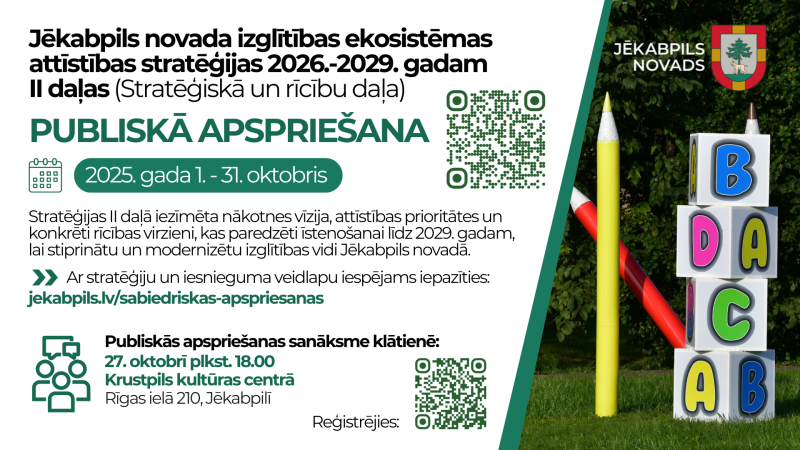 Publiskās apspriešanas plakāts