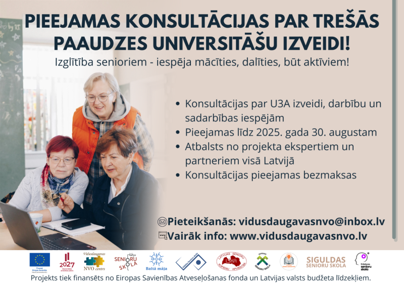Bezmaksas konsultācijas - plakāts