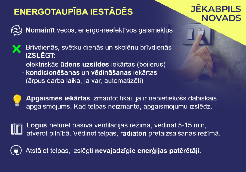 energotaupības pasākumi