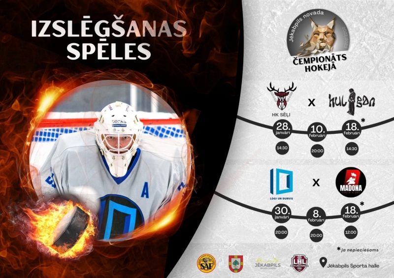 Hokeja izslēgšanas spēļu afiša