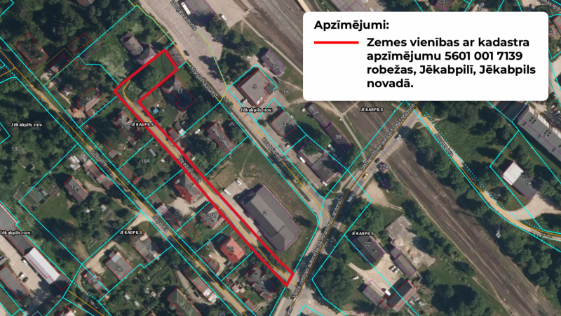 Karte - Mazā dzelzceļa iela Jēkabpilī