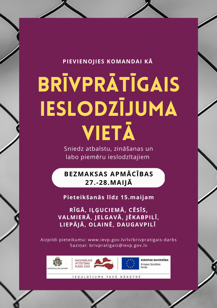 Plakāts - kļūsti par brīvprātīgo