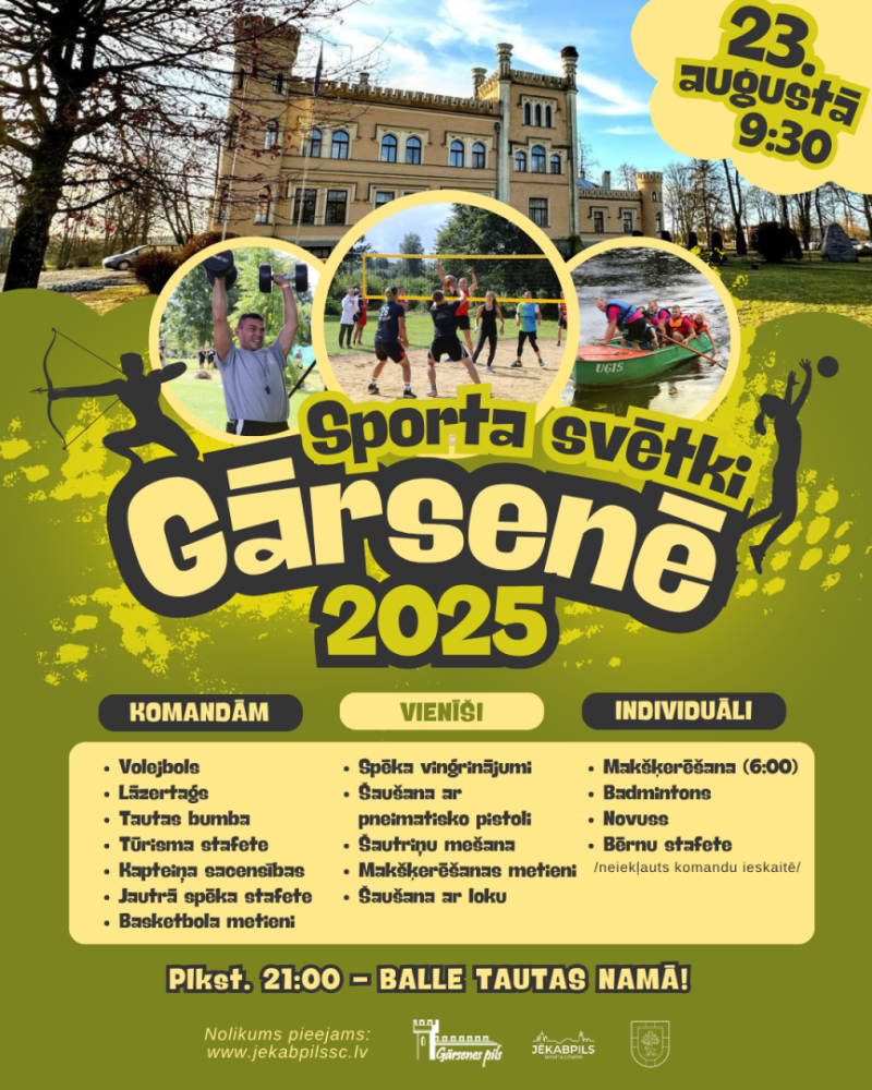 Gārsenes sporta svētku afiša