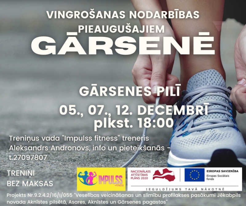 vingrošana Gārsenē - informatīva afiša
