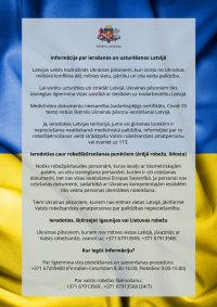 Informācija par Ukrainas bēgļiem latviešu valodā