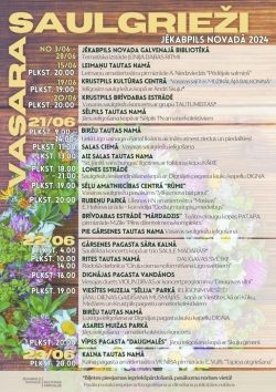 Vasaras saulgriežu pasākumi - afiša