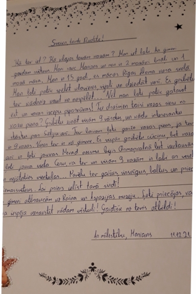 Skats uz vēstuli Rudītes tantei