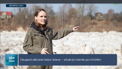 Ledus iešana Daugavā / 360tv