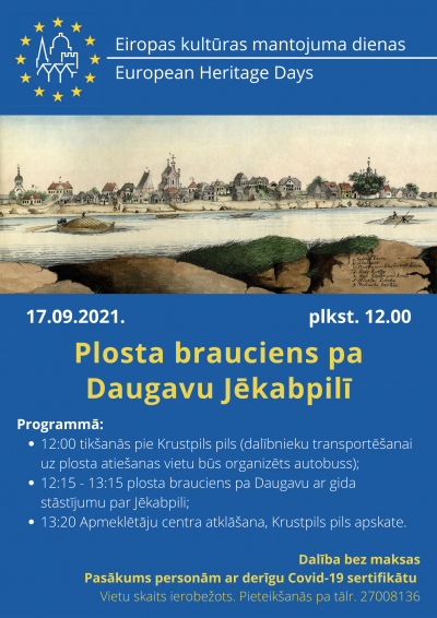 Afiša par Kultūras mantojuma dienām Jēkabpilī